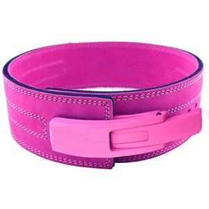 Cinturón de cuero de vaca de 13mm de grosor personalizado, venta al por mayor, cinturón con hebilla de palanca de gimnasio, cinturón de entrenamiento de cintura para levantamiento de pesas para mujer - Product Image 1