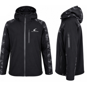 Chaqueta de Invierno con Capucha para Hombre, de Softshell, con Cierre, Impermeable, Transpirable, Antidesgarro, Anti-UV, 100% Poliéster, Superventas - Product Image 1