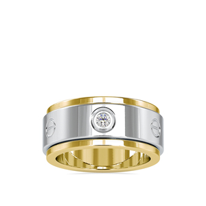 Elegant Design S925 <b>Silver</b> Screw Motif Heavy Wide Band Wedding Anniversary Party Wear <b>Men</b> Diamond <b>Ring</b> - Product Image 1