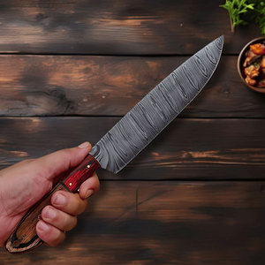 Ensemble de couteaux de cuisine en acier Damas artisanal, couteaux de cuisine faits à la main avec un motif naturel et une utilisation durable - Product Image 3