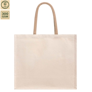 กระเป๋าผ้าแคนวาสเคลือบลามิเนต 300GSM ขนาด 40x35x16 ซม. พร้อมหูหิ้วผ้าฝ้ายบุฟองน้ำ รับทำโลโก้ตามสั่ง ขายส่งจากโรงงาน - Product Image 1