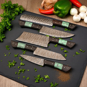 Premium LEGACY BLADES 5-Piece Ambidextrous Sustainable Damascus Kitchen <b>Knife</b> <b>Set</b> for Meat Fruit & Vegetables-Professional Use - Product Image 3