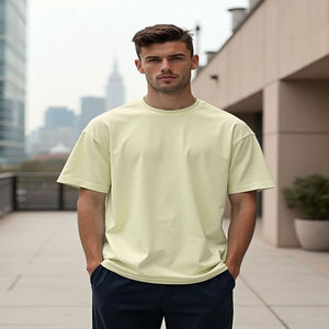 Camiseta de Algodón de Manga Corta con Cuello Redondo y Color Sólido para Hombre, Corte Regular, Transpirable, Estilo Informal, Tejido de Punto Liso - Product Image 1