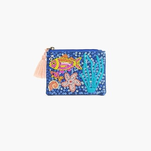Monedero de moda con cuentas de semillas y arte hecho a mano, elegante monedero con cuentas para accesorios de viaje diarios - Product Image 2
