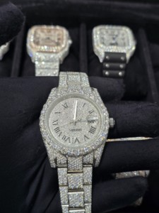 Nuevo Reloj Automático Personalizado para Hombre 2026 con Moissanita VVS Color D, 41MM, Plateado, Pasa Prueba de Diamantes - Product Image 3