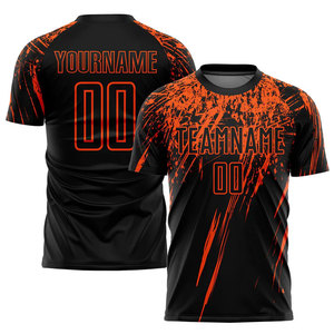 Customized Design Printed Logo Size Black Sublimation 100% Polyester Quick Dry Breathable <b>Soccer</b> Uniform Set Unisex For - Product Image 1