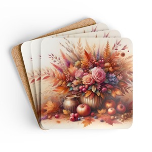 REHMAN CRAFT Sous-verres carrés en MDF faits à la main, design moderne, avec support en liège, résistants à la chaleur, pour tasses à café et thé, décoration de table - Product Image 2