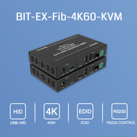 Bitvisuos 4k60 industri Mode tunggal 20km LC ke LC KVM pemancar penerima HDMI serat Extender