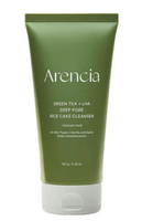 Nettoyant crème au thé vert et LHA Arencia pour pores profonds, 150g, Nettoyant visage coréen, Soin des pores LHA floral, Contrôle du sébum
