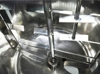 Mélangeur liquide industriel en acier inoxydable 304, équipement de mélange de détergent, de produits chimiques cosmétiques, de savon, réservoir de mélange chauffé avec agitateur