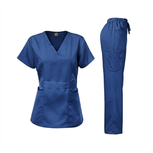 42020 Scrub <b>Sets</b> Medical Uniform Hospital Scrubs Short Sleeve Unisex In-Stock Wholesale Cheap - Product Image 4