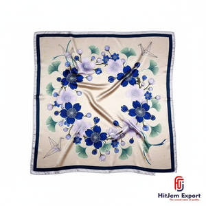 Écharpes personnalisées haut de gamme, design imprimé, foulard de mode, hijab, châle, écharpe carrée effet soie, distribution en gros - Product Image 2