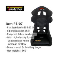 Coque de siège de course TBRACING RS-07 homologuée FIA 8855-2021, revêtement ignifuge, OEM, ODM et vente en gros pour les courses sur circuit