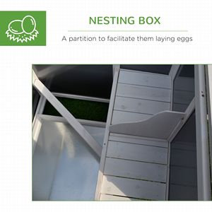 63-Inch Wooden Chicken Coop with PC Roof Backyard <b>Rabbit</b> Hutch and Poultry <b>Cage</b> Hen Pen & Run Box for Chickens & <b>Rabbits</b> - Product Image 5
