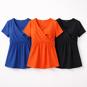 Venta al por mayor de blusas de lactancia vintage bonitas para madres - Servicio OEM con logo frontal, elegantes y cómodas, proveedor mayorista - Product Image 5