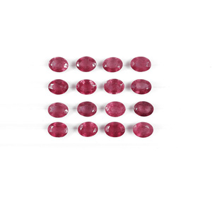 Rubis naturel de Bangkok, ovale calibré 6x8mm, pierre précieuse naturelle à facettes, prête à l'emploi pour la fabrication de bijoux - Product Image 1