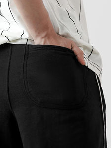 Pantalon de jogging décontracté en toile légère pour homme grande taille, qualité supérieure, taille élastique avec cordon de serrage, idéal pour l'hiver - Product Image 5