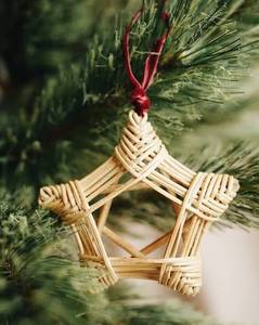 Adornos Navideños de Ratán Hechos a Mano, Campana, Estrella, Muñeco de Nieve, Casa, Hongo, Decoración Festiva para el Hogar en Navidad - Product Image 2