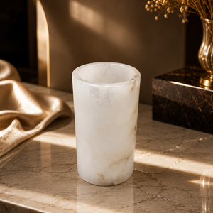 Jarrón de Flores de Alabastro Natural Moderno Royal Aura, Hecho a Mano, Ecológico, de Lujo, Centro de Mesa, Decoración para Bodas y Jardines - Product Image 3