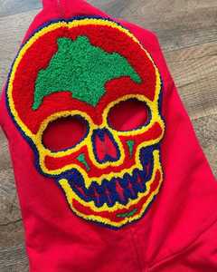 Sudadera con capucha y cremallera para hombre, 100% algodón, de alto gramaje, transpirable, estilo urbano, con bordado desgastado y estampado de árbol de caza. - Product Image 6