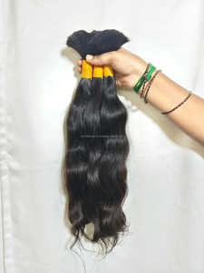 Raw Indian Remy Hair Bulk Vendor South Indian Hair Best Quality 100g Straight Natural <b>Body</b> <b>Wave</b> Curly Bundles - Product Image 5