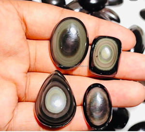 Pierre précieuse en obsidienne arc-en-ciel naturelle, cabochon, poli, forme mixte, toutes tailles, certifié, sans traitement, pierre précieuse pour bijoux - Product Image 1