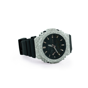 Reloj de Marca con Incrustaciones de Diamantes Disponible en Diamantes Moissanite y Diamantes Naturales - Joyería Hiphop y Otras Joyas - Product Image 3
