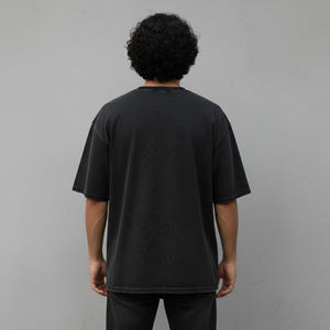 เสื้อยืดผ้าฝ้าย 100% คุณภาพสูง สไตล์วินเทจลำลอง ทรงหนา ซักย้อมสีซีดแบบฟอกกรด - Product Image 2