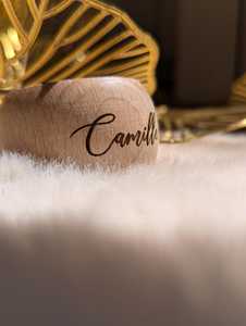 Personalized Modern Eco-Friendly Wooden Napkin <b>Ring</b> Table Decor Custom <b>Name</b> Engraved Dinner Napkin Holder for Wedding Home Decor - Product Image 3