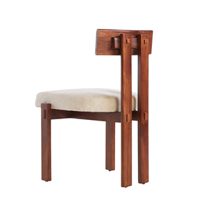 Solid Teak Wood Modern <b>Dining</b> <b>Chair</b> Minimalist Design Upholstered Seat Wooden Frame Elegant Restaurant Hotel Cafe Furniture - Product Image 4