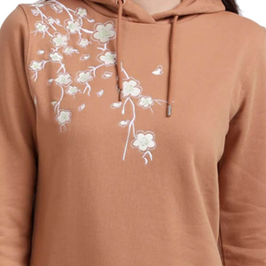 Sweat-shirt à col rond en molleton de coton biologique surdimensionné pour femme, personnalisable avec impression de marque privée - Product Image 6