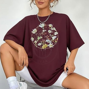 เสื้อยืดผู้หญิงไซส์ใหญ่ ราคาโรงงาน ผ้าฝ้าย ทรงหลวม แขนสั้น สไตล์ลำลอง สำหรับใส่เที่ยวและใช้ในชีวิตประจำวัน - Product Image 2