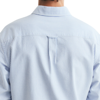 Kemeja Oxford Pria Regular Fit Katun Klasik Lengan Panjang Kancing Depan Kasual untuk Kerja Kantor Nyaman dan Elegan