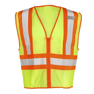 Autumn Safety Workwear Reflective Vest Outer Wear High Visibility Breathable Canvas Men's Construction <b>Security</b> <b>Equipment</b> 3D - Product Image 1
