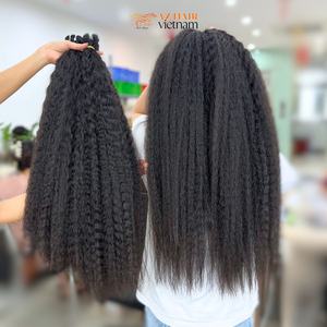 Extensions de cheveux vierges humains lisses et crépus de qualité 12A, fournisseur de cheveux en gros, cheveux vietnamiens bruts doux - Product Image 6