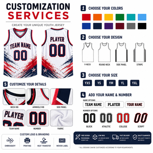 Fabricant de maillots de basket-ball personnalisés pour les jeunes, fournisseur de maillots de sport respirants en mesh avec nom et numéro d'équipe pour enfants - Product Image 4