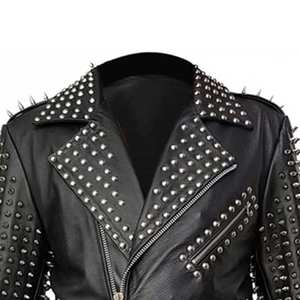 Nouvelle arrivée, vestes en cuir pour femmes de haute qualité, design personnalisé, à la mode, en vente à prix réduit, veste en cuir cloutée pour femmes - Product Image 4