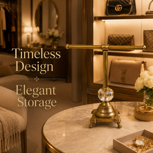 Présentoir de Comptoir Élégant en Laiton Premium pour Bijoux, Bracelets et Montres avec Base en Cristal – Idéal pour la Vitrine et le Commerce de Détail - Product Image 4