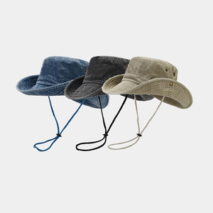 Bucket <b>Hat</b> <b>Men</b> Women Summer Washed <b>Sun</b> <b>Hat</b> UV Protection Outdoor Camping Hiking Fisherman Wide Brim Safari Bonnet - Product Image 1
