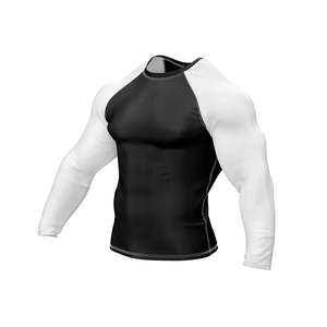 Design Your Own Logo Men Rash Guard in Solid Color / Top Trending Lightweight Men Rash Guard With Low Moq Customized - Product Image 3