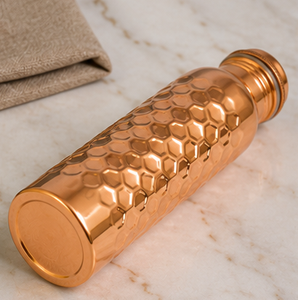 Botella de Cobre de Diseño Moderno, Termo Portátil de Viaje, Recipiente Metálico Ecológico para Bebidas, Botella de Cobre Tradicional - Product Image 2