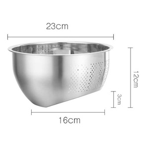 Panier passoire de cuisine en acier inoxydable de 24 cm pour laver le riz et les légumes, compatible lave-vaisselle, vente en gros - Product Image 6