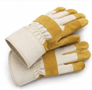 MUBASHAR PRO GRIP International Canadian <b>Rigger</b> Leather Anti-Slip Heat Resistant Durable Breathable Reinforced Cuff <b>Gloves</b> - Product Image 2