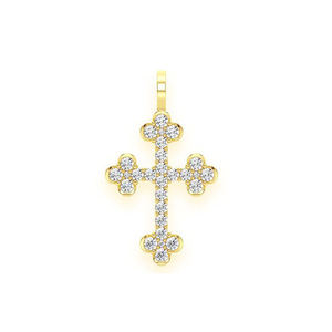 Trending Custom 10K <b>Solid</b> <b>Gold</b> Lab Grown Diamond Iced Jesus Cross <b>Pendant</b> <b>Gold</b> Hip Hop Bling Christian Fine Jewelry Gift charm - Product Image 1