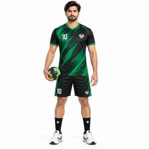Diseño ideal para entrenamiento de balonmano, kits de balonmano, conjunto profesional de camiseta y pantalones cortos deportivos, tela transpirable y cómoda - Product Image 4