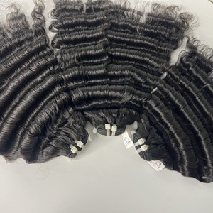 Sin piojos, paquetes de ondas profundas crudas vietnamitas, suaves y brillantes, saludables, sin desprendimiento, extensiones de cabello ondulado virgen 100% - Product Image 1