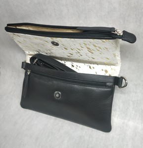 Polka <b>Soft</b> Hair on Fur <b>Leather</b> Crossbody Ladies Messenger Shoulder Handle Sling women <b>Bags</b> Multiple Zipper Pocket Magnetic Snap - Product Image 3