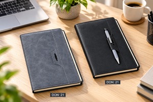 Agenda/Diario Personal de Cuero PU con Cierre de Correa para Reuniones de Negocios, Notas y Regalos Personalizados - Product Image 2