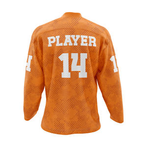 Maillots de hockey sur glace personnalisés avec logo brodé/imprimé par transfert thermique, nom du joueur, unisexe, extensibles dans quatre directions, respirants, évacuant l'humidité - Product Image 2