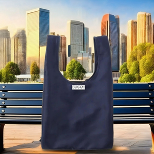 Sac à bandoulière unisexe de luxe en tissu parachute haut denier en cuir grainé exclusif, breveté, design pliable, cadre interne - Product Image 5